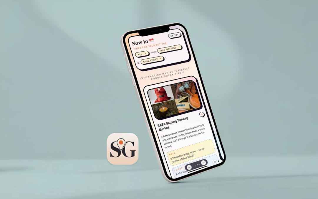 Now In Singapore mobile interface for browsing events on the go.