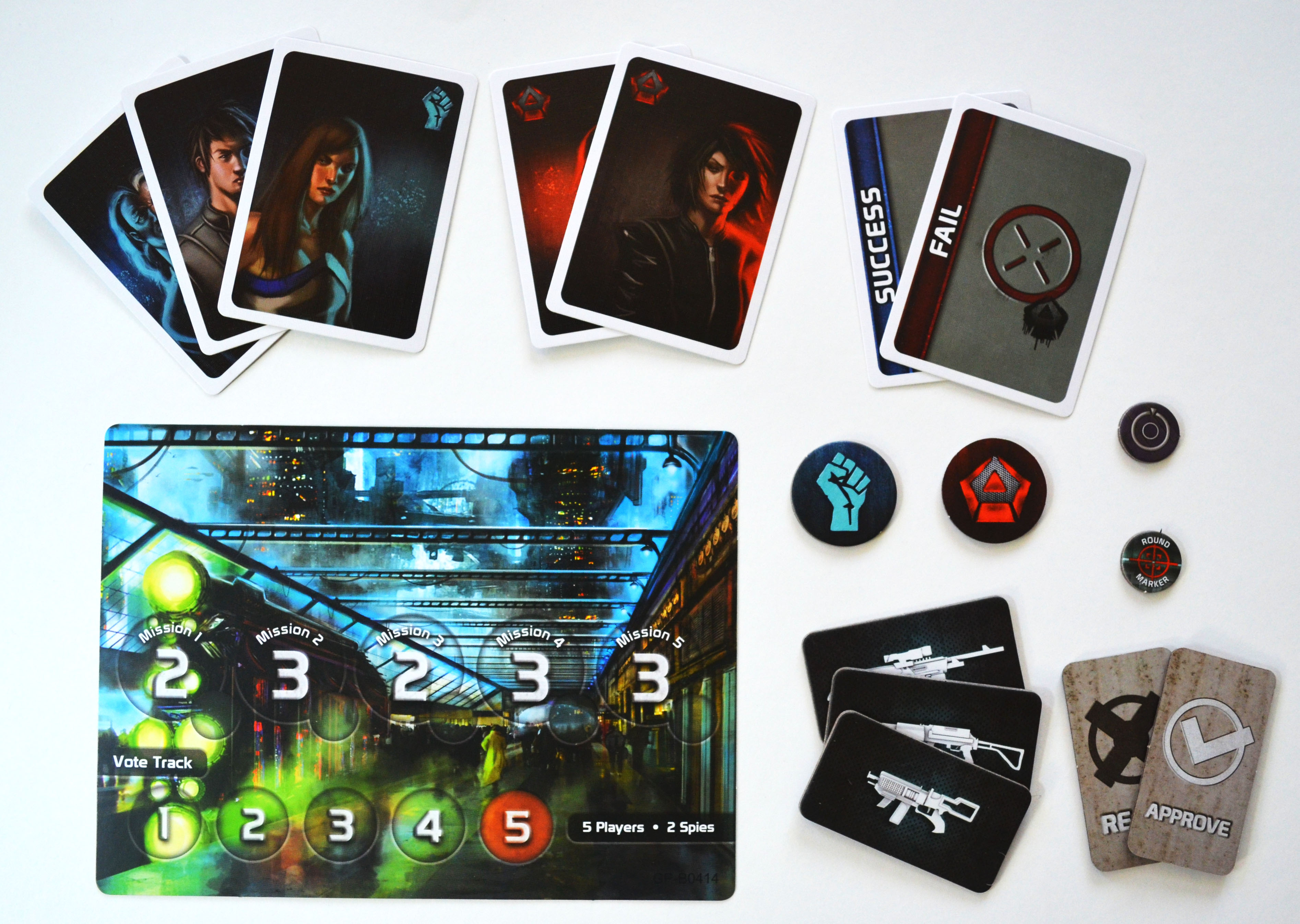 Physical cards from The Resistance board game.