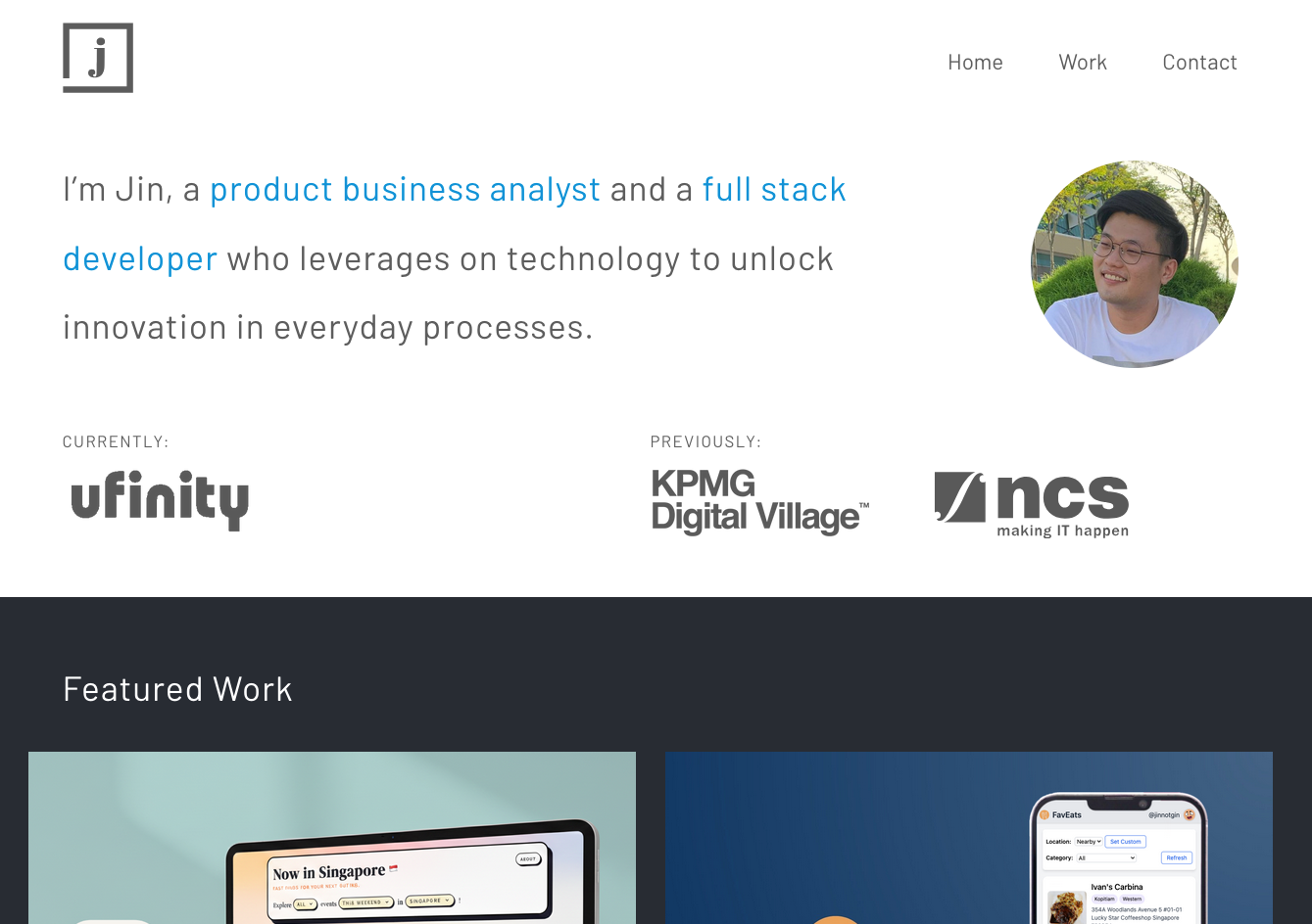 Personal site before redesign